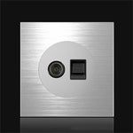 Pannello interruttori LED in alluminio 86x86 mm