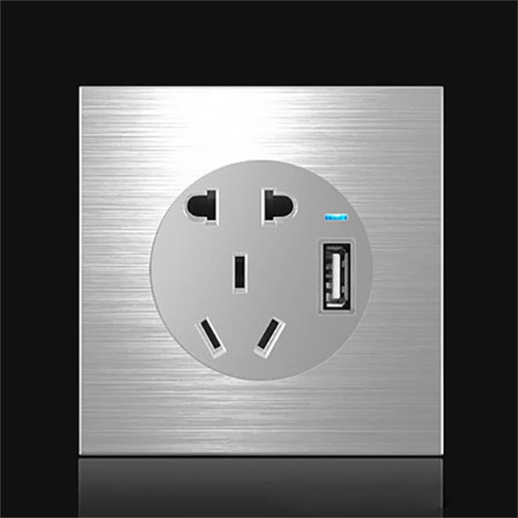 Pannello interruttori LED in alluminio 86x86 mm