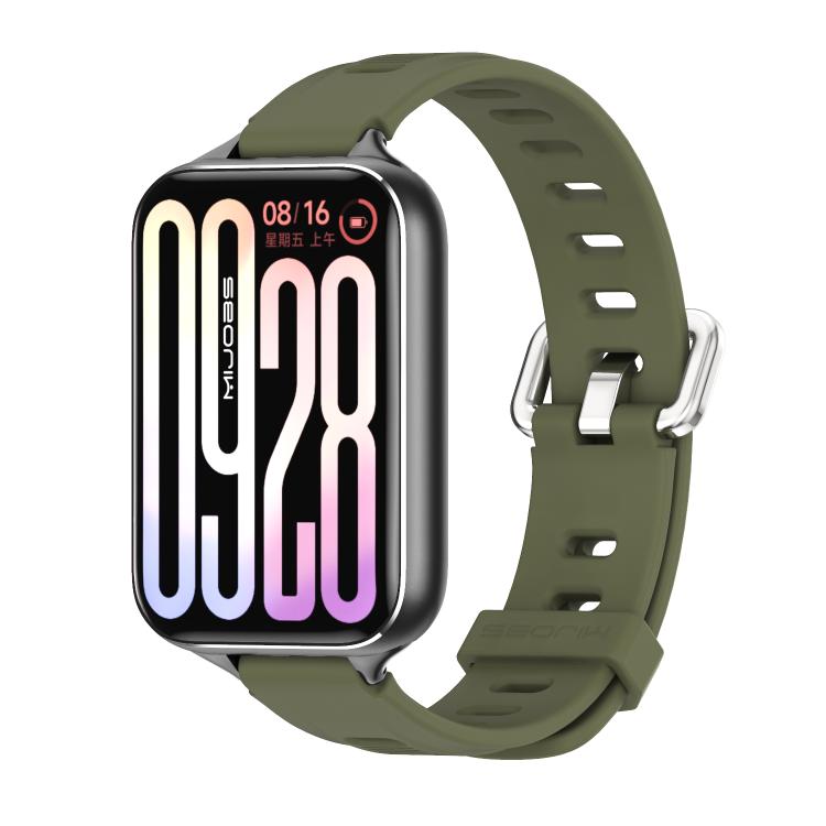 Cinturino per orologio in silicone traspirante con foro piatto Mijobs, For Xiaomi Band 10 Pro / Redmi Watch 6 / 5