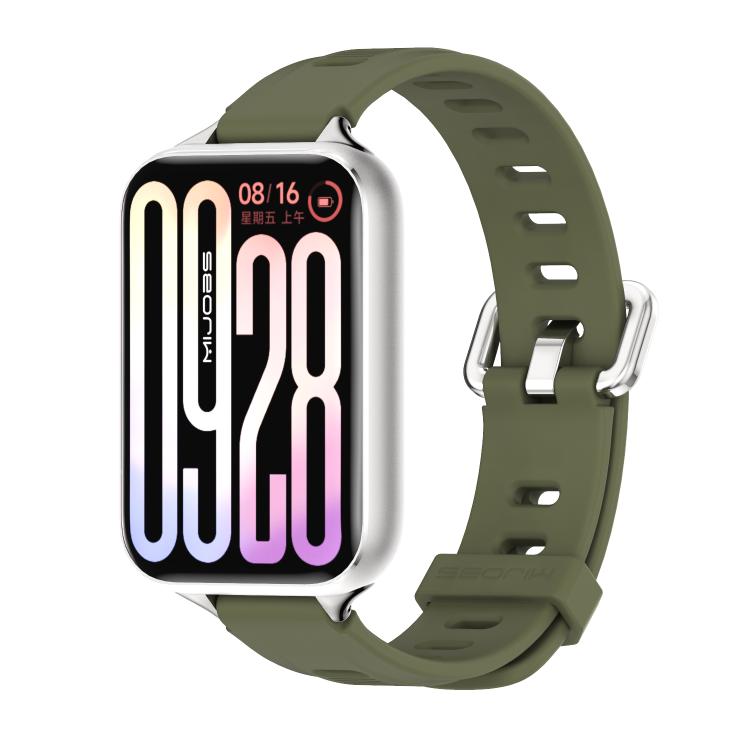 Cinturino per orologio in silicone traspirante con foro piatto Mijobs, For Xiaomi Band 10 Pro / Redmi Watch 6 / 5