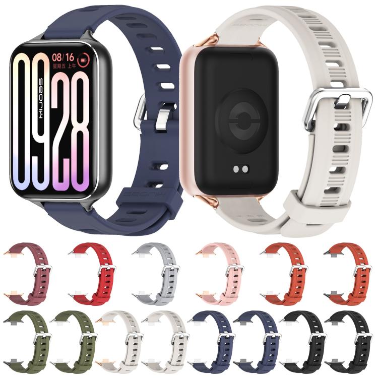 Cinturino per orologio in silicone traspirante con foro piatto Mijobs, For Xiaomi Band 10 Pro / Redmi Watch 6 / 5