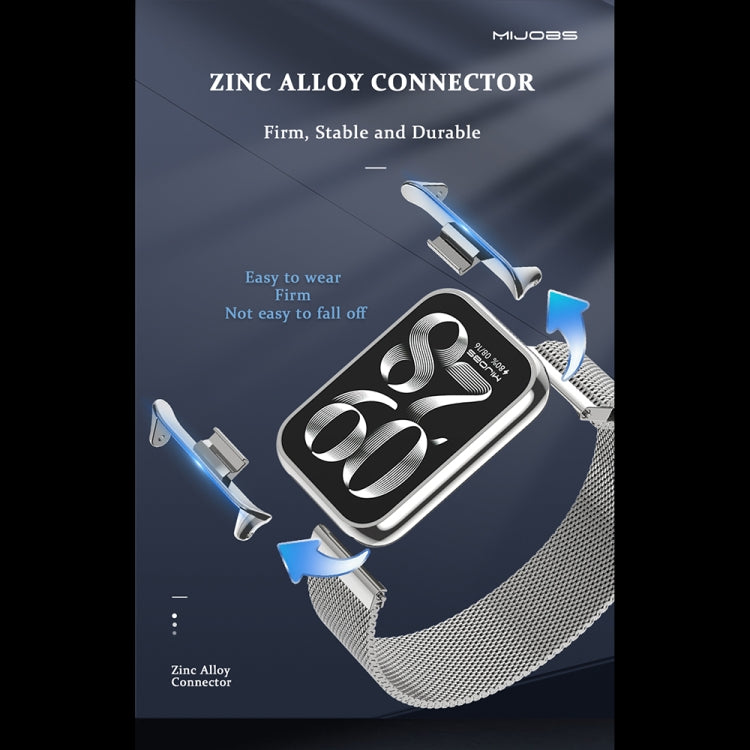 Cinturino per orologio magnetico in acciaio inossidabile Mijobs Milan, For Xiaomi Band 10 Pro / Redmi Watch 6 / 5