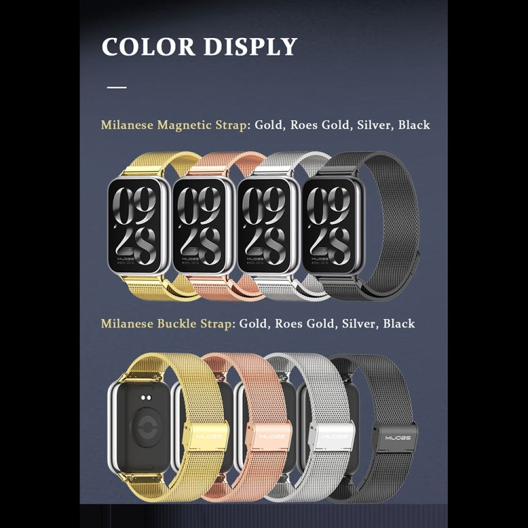 Cinturino per orologio magnetico in acciaio inossidabile Mijobs Milan, For Xiaomi Band 10 Pro / Redmi Watch 6 / 5