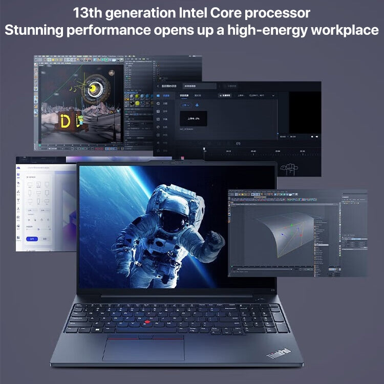 Laptop Lenovo ThinkPad E16-B2CD da 16 pollici, Windows 11 Home versione cinese, Intel Core i7-13700H, 16GB+512GB