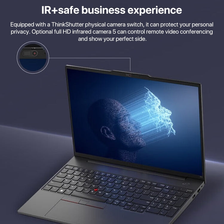 Laptop Lenovo ThinkPad E16-B2CD da 16 pollici, Windows 11 Home versione cinese, Intel Core i7-13700H, 16GB+512GB