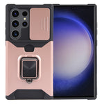 Custodia per PC con slot per scheda di protezione della fotocamera + custodia per telefono in TPU, For Samsung Galaxy S23 FE 5G, For Samsung Galaxy S24 Ultra 5G, For Samsung Galaxy A55