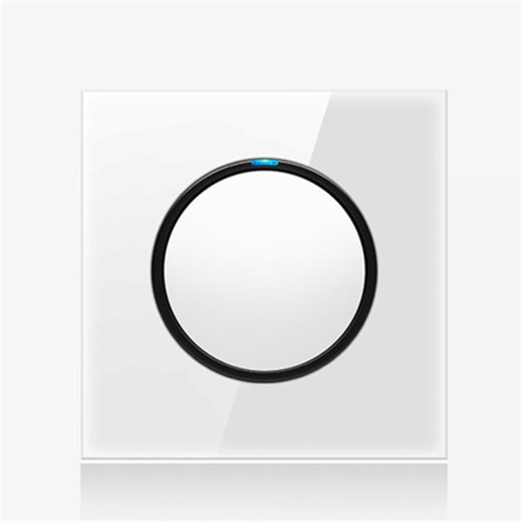 Pannello interruttori in vetro temperato LED rotondo da 86 mm, vetro rotondo bianco, One Open Dual Control, Two Billing Control, Two Open Dual Control, Three Billing Control, Three Open Dual Control, Four Billing Control, Four Open Dual Control��������...
