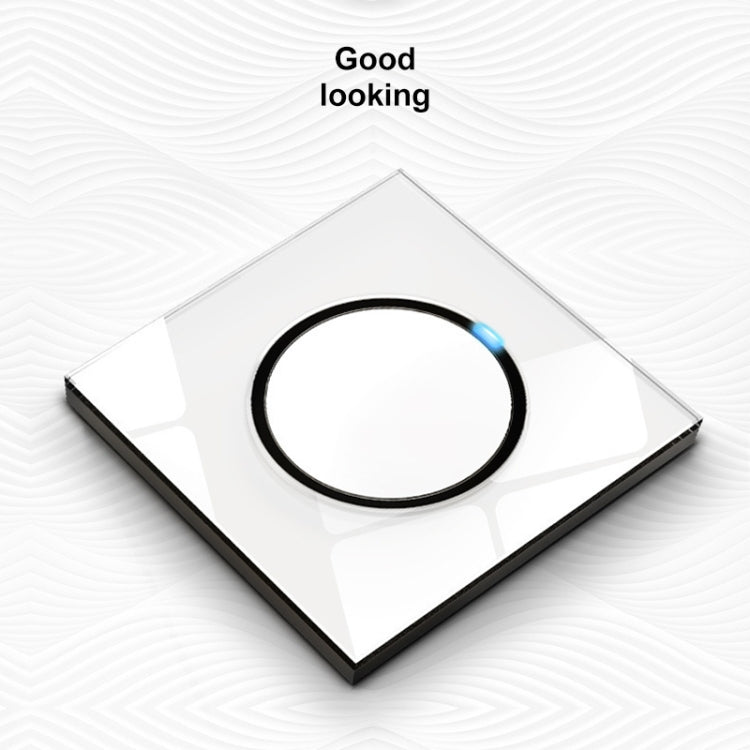 Pannello interruttori vetro temperato LED 86 mm bianco