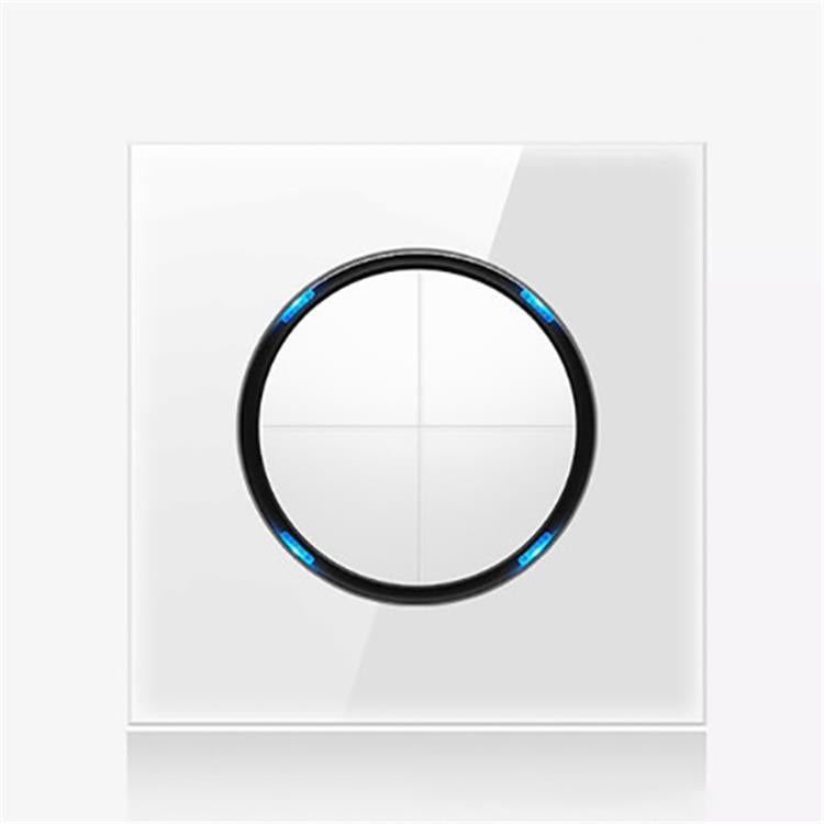 Pannello interruttori vetro temperato LED 86 mm bianco
