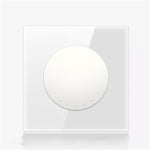 Pannello interruttori vetro temperato LED 86 mm bianco