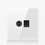Pannello interruttori vetro temperato LED 86 mm bianco