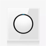 Pannello interruttori vetro temperato LED 86 mm bianco