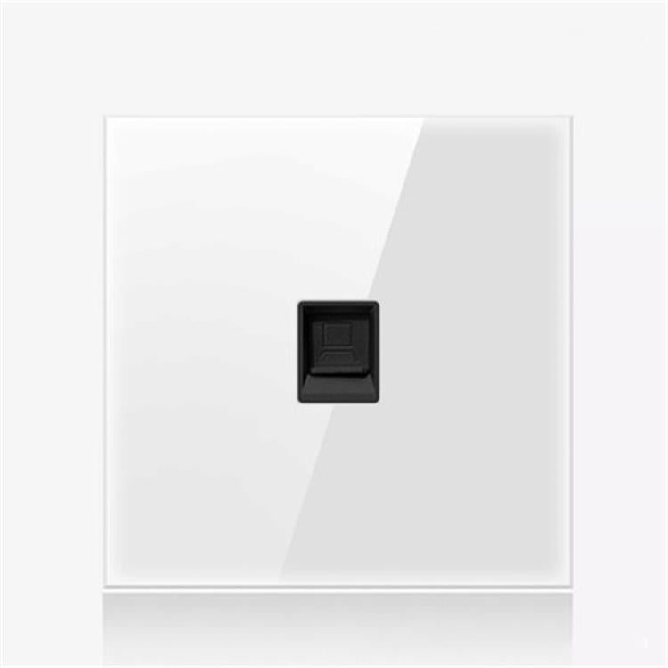 Pannello interruttori vetro temperato LED 86 mm bianco