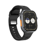 iW9 Ultra Orologio intelligente per chiamate con schermo da 2,04 pollici, Chiamata BT / Frequenza cardiaca / Pressione sanguigna / Ossigeno nel sangue