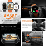 iW9 Ultra Orologio intelligente per chiamate con schermo da 2,04 pollici, Chiamata BT / Frequenza cardiaca / Pressione sanguigna / Ossigeno nel sangue