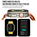 Bracciale intelligente S800 Ultra Max, orologio intelligente con cinturino in silicone da 1,5 pollici, chiamata Bluetooth / frequenza cardiaca / pressione sanguigna / ossigeno nel sangue