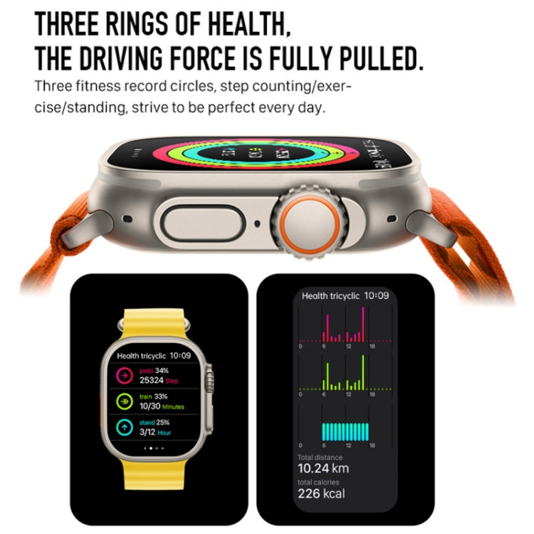 Bracciale intelligente S800 Ultra Max, orologio intelligente con cinturino in silicone da 1,5 pollici, chiamata Bluetooth / frequenza cardiaca / pressione sanguigna / ossigeno nel sangue