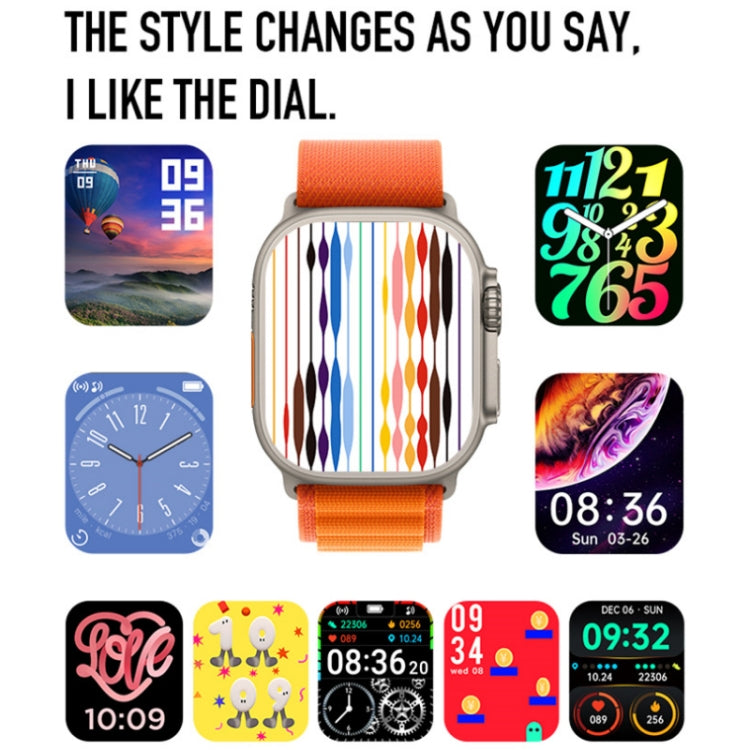 Bracciale intelligente S800 Ultra Max, orologio intelligente con cinturino in silicone da 1,5 pollici, chiamata Bluetooth / frequenza cardiaca / pressione sanguigna / ossigeno nel sangue