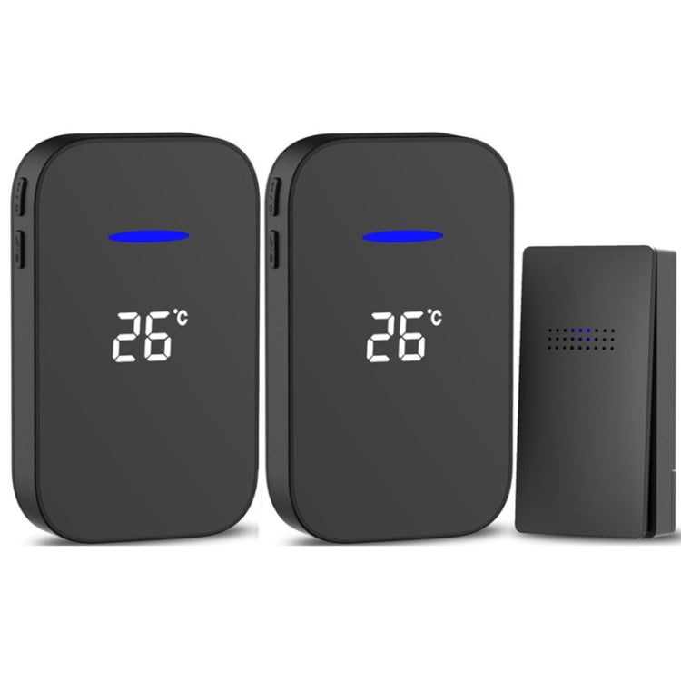 C302B Cercapersone per anziani con display digitale della temperatura del campanello wireless da uno a due per la casa, US Plug, EU Plug, UK Plug