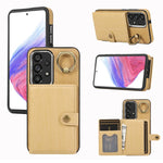 Custodia per telefono con supporto per anello a portafoglio con texture spazzolata, For Samsung Galaxy Galaxy S23 Ultra 5G, For Samsung Galaxy Galaxy S23 5G, For Samsung Galaxy A53 5G, For Samsung Galaxy A33 5G