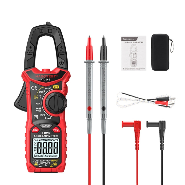 HABOTEST HT206B Multimetro digitale a pinza ad alta precisione con range automatico, HT206B
