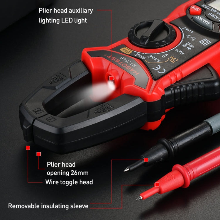 HABOTEST HT206B Multimetro digitale a pinza ad alta precisione con range automatico, HT206B