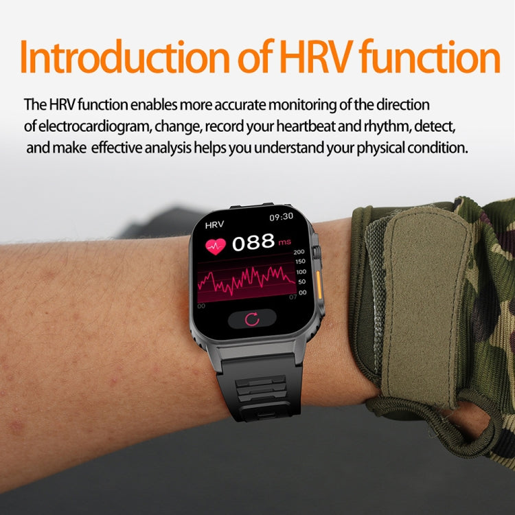 Bracciale intelligente G41, orologio intelligente impermeabile IP67 da 2,01 pollici, chiamata Bluetooth / frequenza cardiaca / glicemia non invasiva / HRV / MET