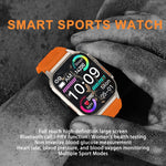 Bracciale intelligente G41, orologio intelligente impermeabile IP67 da 2,01 pollici, chiamata Bluetooth / frequenza cardiaca / glicemia non invasiva / HRV / MET