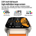 Bracciale intelligente G41, orologio intelligente impermeabile IP67 da 2,01 pollici, chiamata Bluetooth / frequenza cardiaca / glicemia non invasiva / HRV / MET