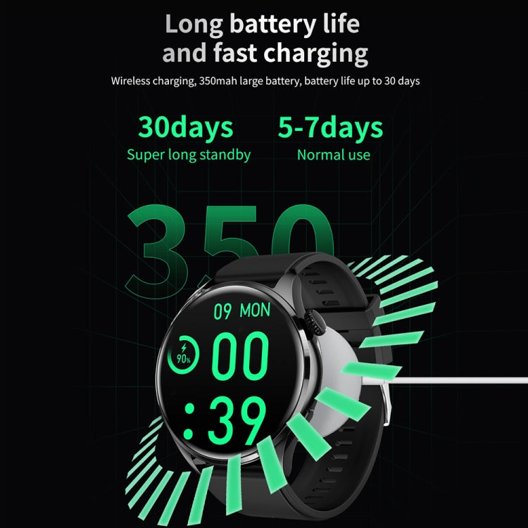 Bracciale intelligente TM05 Pro, cinturino in silicone da 1,46 pollici Orologio intelligente impermeabile IP67, chiamata Bluetooth/frequenza cardiaca/pressione sanguigna/ossigeno nel sangue, Silicone Band