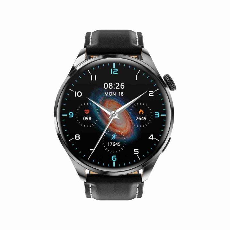 Bracciale intelligente TM05 Pro, cinturino in pelle da 1,46 pollici Orologio intelligente impermeabile IP67, chiamata Bluetooth/frequenza cardiaca/pressione sanguigna/ossigeno nel sangue, Leather Band