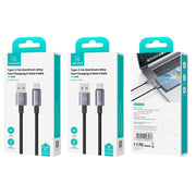 USAMS US-SJ663 Cavo dati da USB a tipo C 3A a ricarica rapida, lunghezza: 1,2 m, US-SJ663
