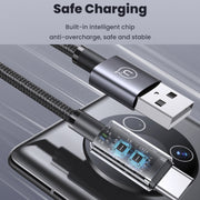 USAMS US-SJ663 Cavo dati da USB a tipo C 3A a ricarica rapida, lunghezza: 1,2 m, US-SJ663