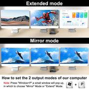 KC-KVM203DH Switch KVM per monitor tripli USB 3.0 DP+DP+HDMI 8K 30Hz, KC-KVM203DH