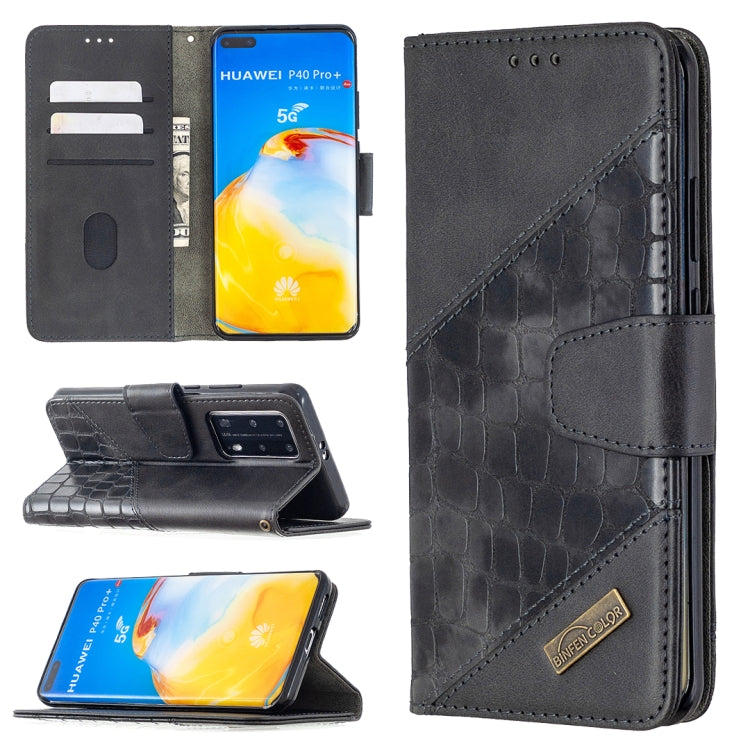 Custodia in pelle sintetica a vibrazione orizzontale con trama in coccodrillo abbinata con portafoglio, supporto e slot per carte, For Huawei P40 Pro, For Huawei Y5P, For Huawei Y6(2019), For Huawei Y7P