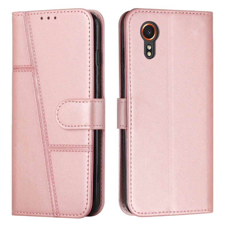 Custodia per telefono in pelle con fibbia in pelle di vitello con cuciture, For Samsung Galaxy M55 / C55, For Samsung Galaxy M15 / F15, For Samsung Galaxy Xcover 7, ForSamsung Galaxy S24 Ultra