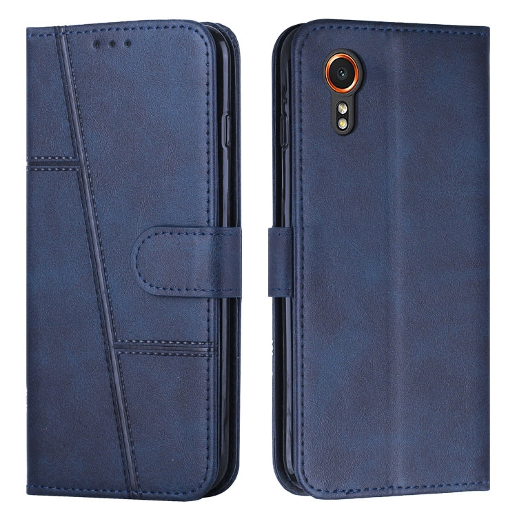 Custodia per telefono in pelle con fibbia in pelle di vitello con cuciture, For Samsung Galaxy M55 / C55, For Samsung Galaxy M15 / F15, For Samsung Galaxy Xcover 7, ForSamsung Galaxy S24 Ultra