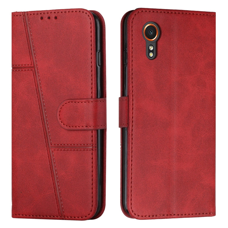 Custodia per telefono in pelle con fibbia in pelle di vitello con cuciture, For Samsung Galaxy M55 / C55, For Samsung Galaxy M15 / F15, For Samsung Galaxy Xcover 7, ForSamsung Galaxy S24 Ultra