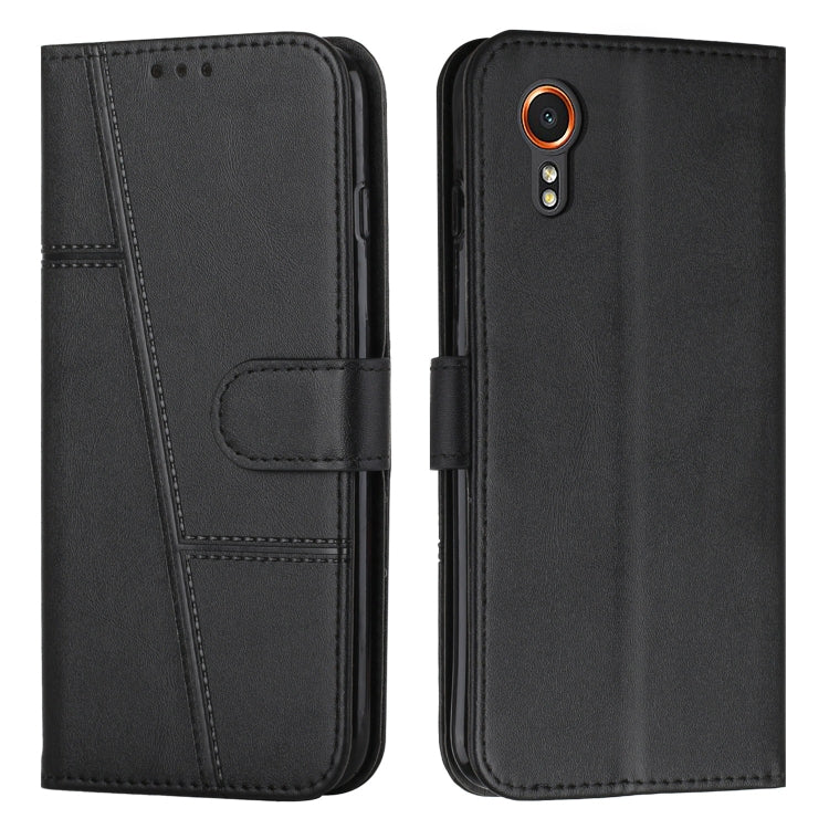 Custodia per telefono in pelle con fibbia in pelle di vitello con cuciture, For Samsung Galaxy M55 / C55, For Samsung Galaxy M15 / F15, For Samsung Galaxy Xcover 7, ForSamsung Galaxy S24 Ultra