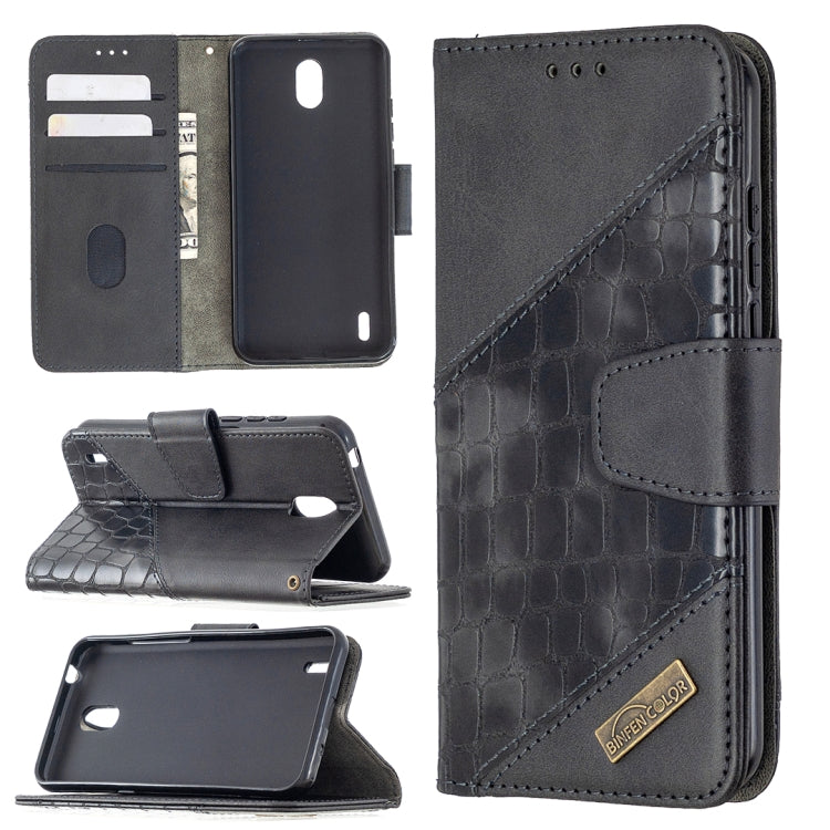Custodia in pelle sintetica a vibrazione orizzontale con trama in coccodrillo abbinata con portafoglio, supporto e slot per carte, For Nokia 1.3, For Sony Xperia L4