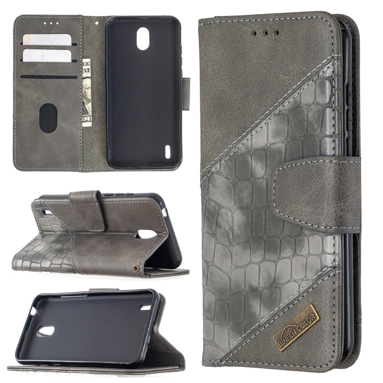 Custodia in pelle sintetica a vibrazione orizzontale con trama in coccodrillo abbinata con portafoglio, supporto e slot per carte, For Nokia 1.3, For Sony Xperia L4
