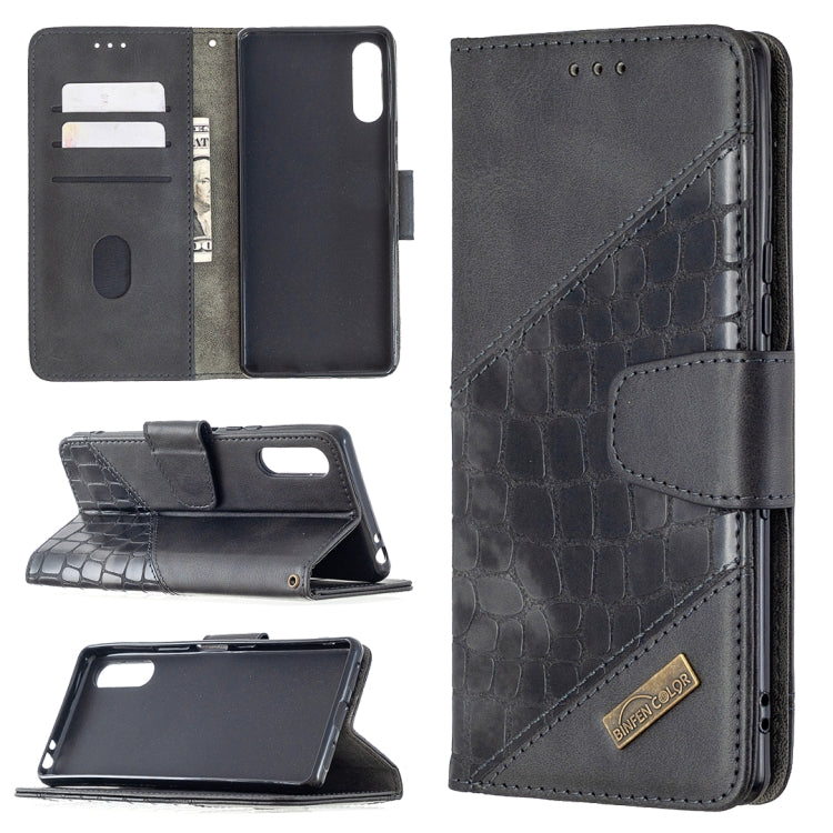 Custodia in pelle sintetica a vibrazione orizzontale con trama in coccodrillo abbinata con portafoglio, supporto e slot per carte, For Nokia 1.3, For Sony Xperia L4
