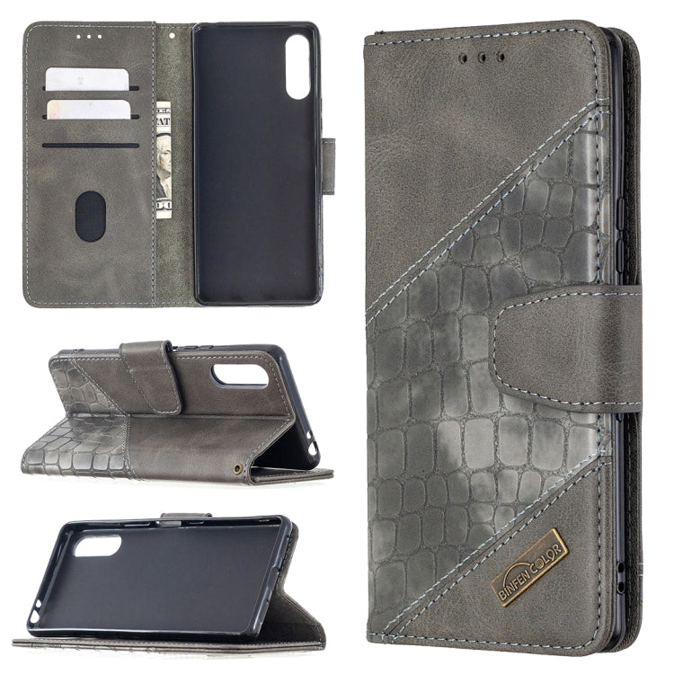 Custodia in pelle sintetica a vibrazione orizzontale con trama in coccodrillo abbinata con portafoglio, supporto e slot per carte, For Nokia 1.3, For Sony Xperia L4
