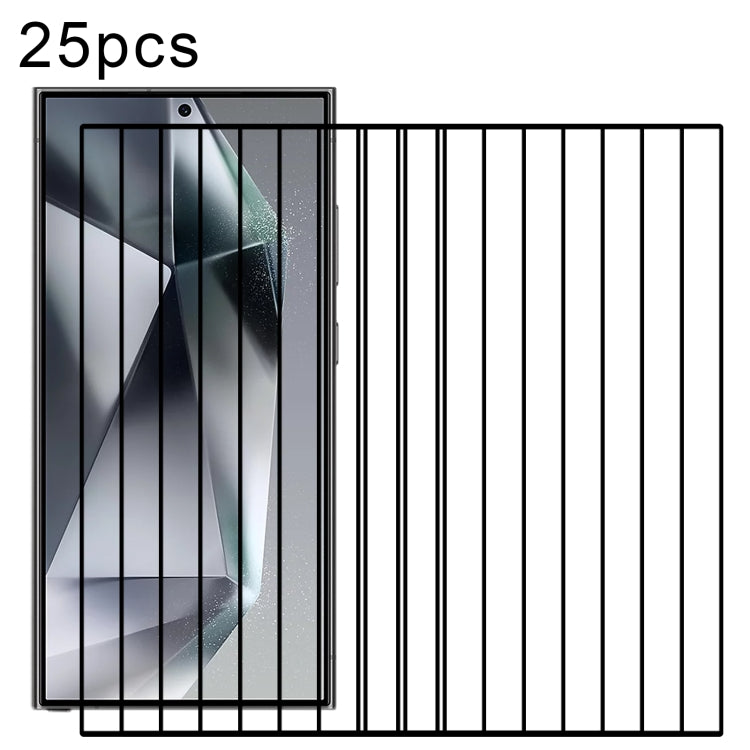 Pellicola in vetro temperato con schermo a colla completa da 25 pezzi, supporta lo sblocco delle impronte digitali, For Samsung Galaxy S26+ 5G, For Samsung Galaxy S26 Edge 5G, For Samsung Galaxy S26 Ultra 5G, For Samsung Galaxy S26 5G                  ...