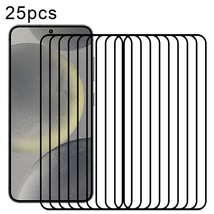 Pellicola in vetro temperato con schermo a colla completa da 25 pezzi, supporta lo sblocco delle impronte digitali, For Samsung Galaxy S26+ 5G, For Samsung Galaxy S26 Edge 5G, For Samsung Galaxy S26 Ultra 5G, For Samsung Galaxy S26 5G                  ...