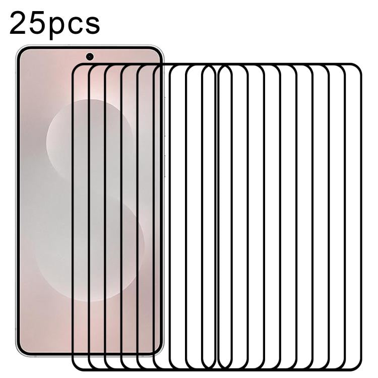Pellicola in vetro temperato con schermo a colla completa da 25 pezzi, supporta lo sblocco delle impronte digitali, For Samsung Galaxy S26+ 5G, For Samsung Galaxy S26 Edge 5G, For Samsung Galaxy S26 Ultra 5G, For Samsung Galaxy S26 5G                  ...