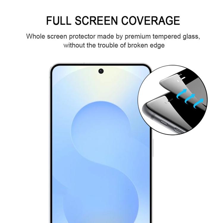 Pellicola in vetro temperato con schermo a colla completa da 25 pezzi, supporta lo sblocco delle impronte digitali, For Samsung Galaxy S26+ 5G, For Samsung Galaxy S26 Edge 5G, For Samsung Galaxy S26 Ultra 5G, For Samsung Galaxy S26 5G                  ...