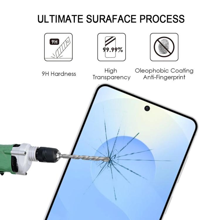Pellicola in vetro temperato con schermo a colla completa da 25 pezzi, supporta lo sblocco delle impronte digitali, For Samsung Galaxy S26+ 5G, For Samsung Galaxy S26 Edge 5G, For Samsung Galaxy S26 Ultra 5G, For Samsung Galaxy S26 5G                  ...