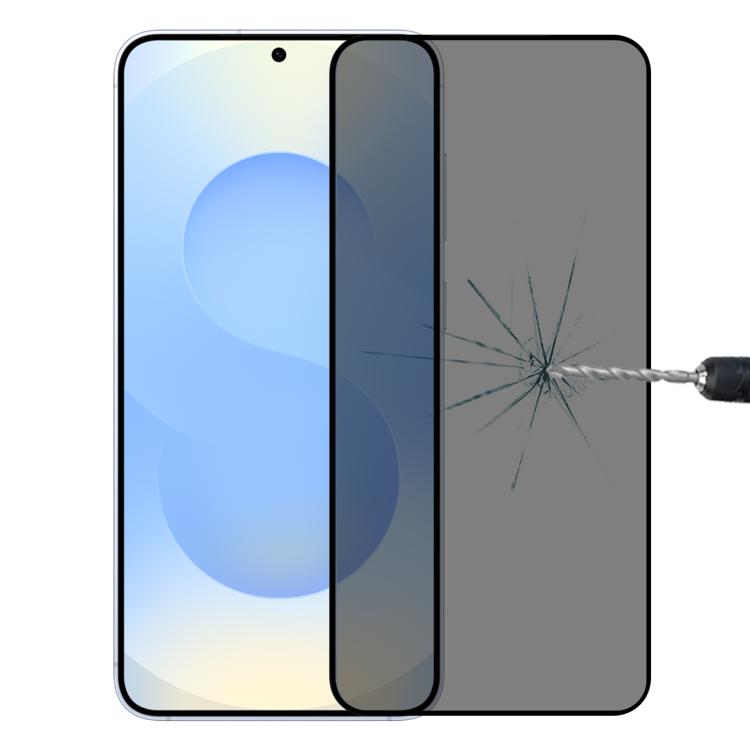 Pellicola in vetro temperato anti-peeping a copertura totale, supporta lo sblocco delle impronte digitali, For Samsung Galaxy S26+ 5G, For Samsung Galaxy S26 Edge 5G, For Samsung Galaxy S26 Ultra 5G, For Samsung Galaxy S26 5G                           ...