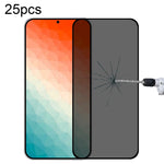 Pellicola in vetro temperato anti-peeping a copertura totale da 25 pezzi, supporta lo sblocco delle impronte digitali, For Samsung Galaxy S26+ 5G, For Samsung Galaxy S26 Edge 5G, For Samsung Galaxy S26 Ultra 5G, For Samsung Galaxy S26 5G               ...